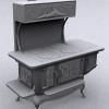 Wood Burning Antique Stove - High Poly 3dsMax